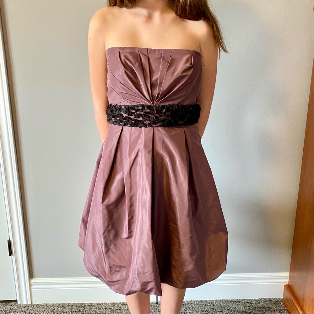 RW&CO Strapless bubble hem dress